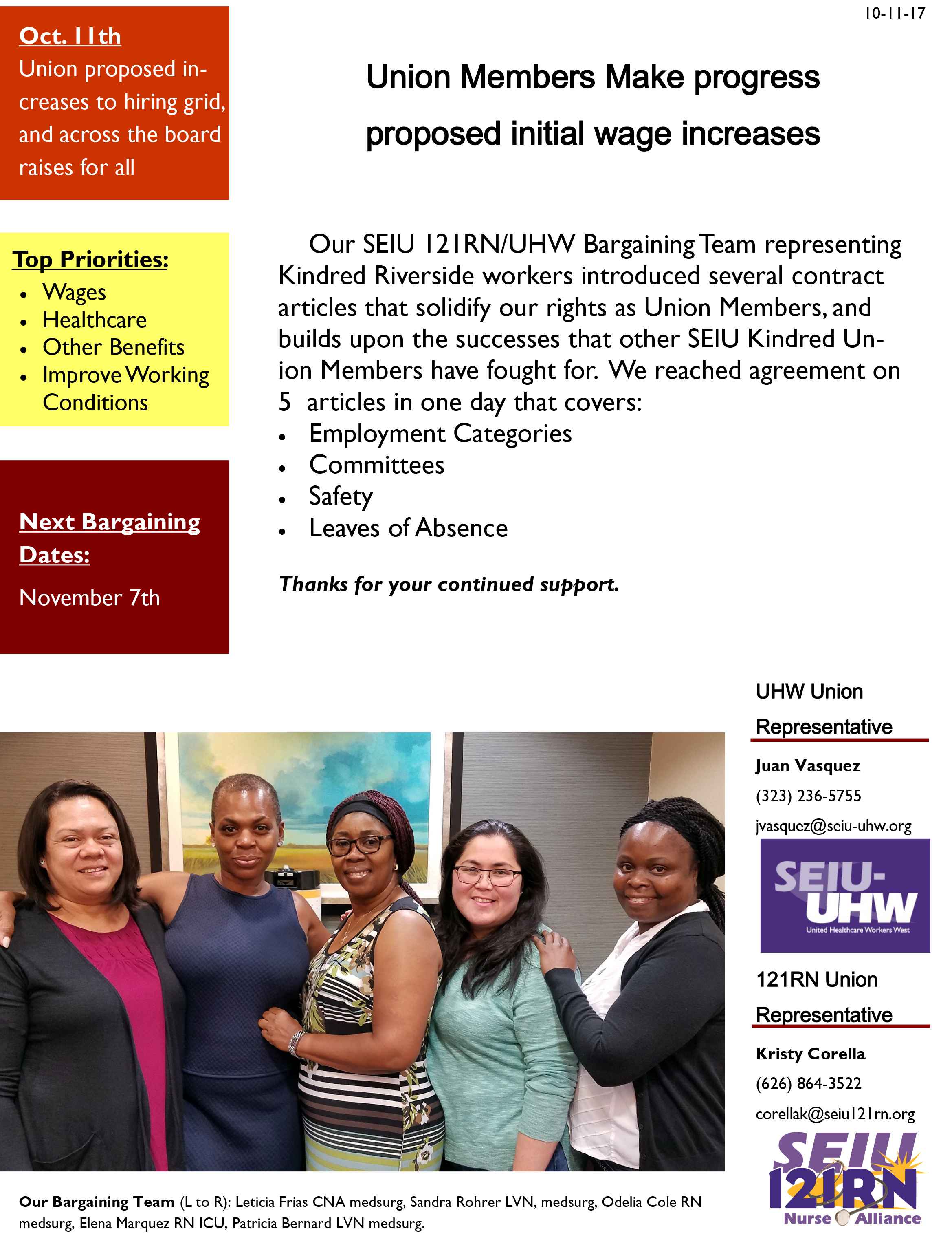 Kindred Rvrsd Barg Update 10-11-17