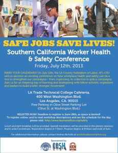 Safe Jobs Save Lives